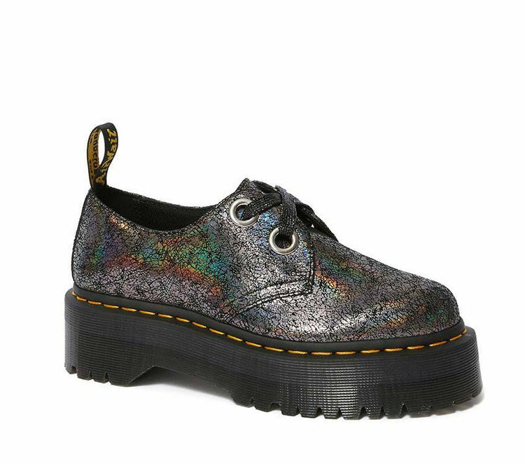 Dr Martens Holly Iridescent Crackle Shoe Gunmetal 25723029 Famous Rock Shop Newcastle, 2300 NSW. Australia. 1