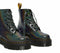 Dr Martens Vegan Molly Rainbow Platform Gunmetal Boots