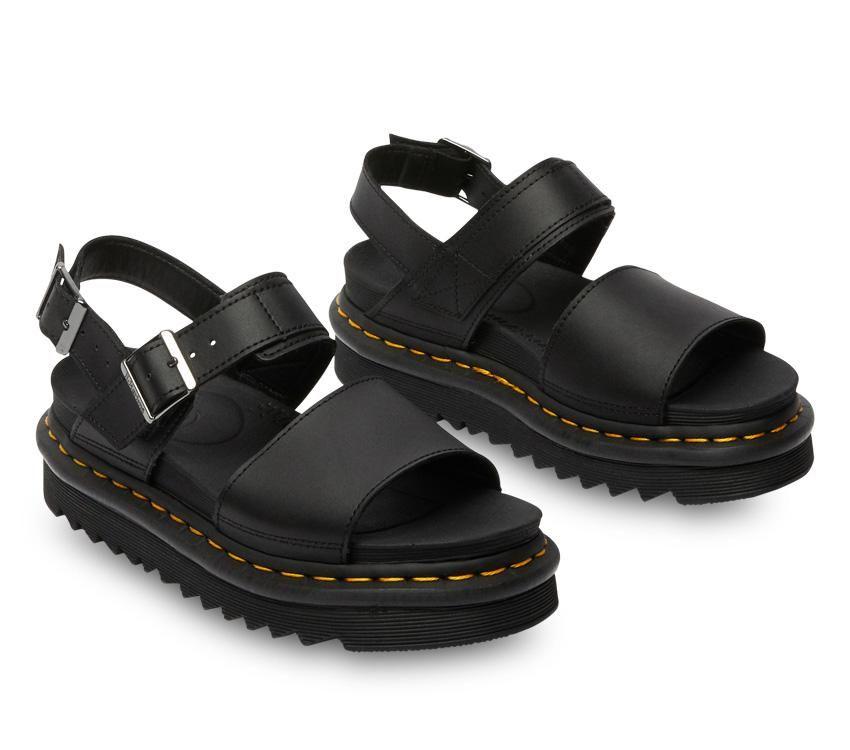Dr Martens Voss Sandal Black Hydro Leather 24233001