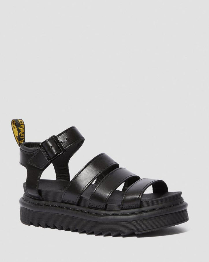 Dr Martens Blaire Brando Leather Strap Sandal Black 24191001 Famous Rock Shop Newcastle, 2300 NSW. Australia. 1