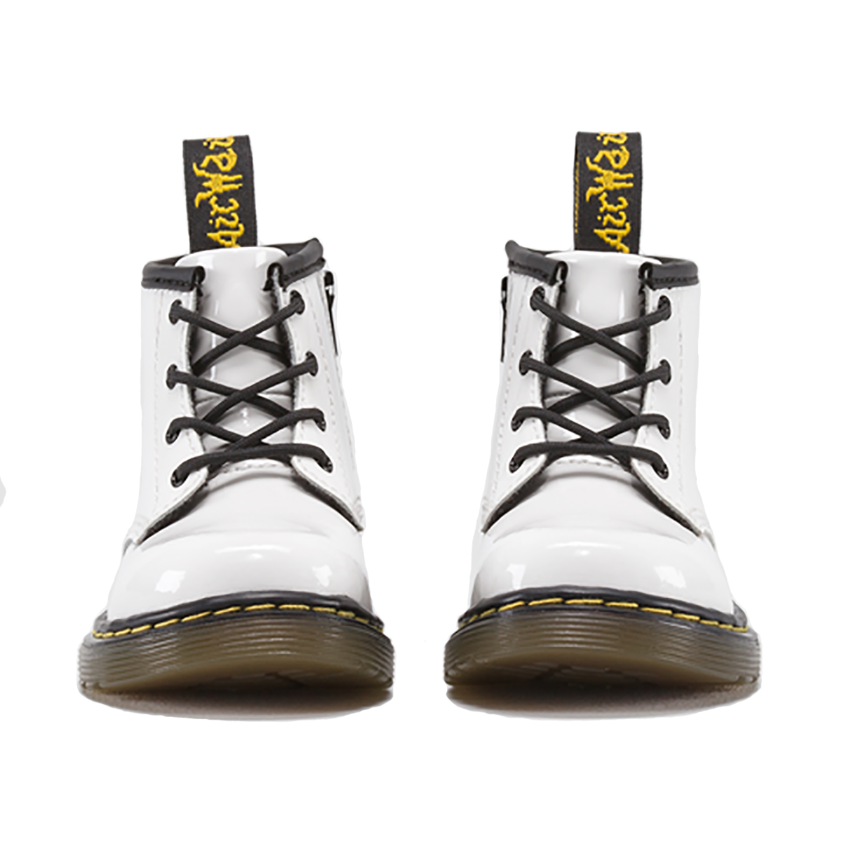 Dr Martens Infants Brooklee White Patent Lamper Boots 15373100