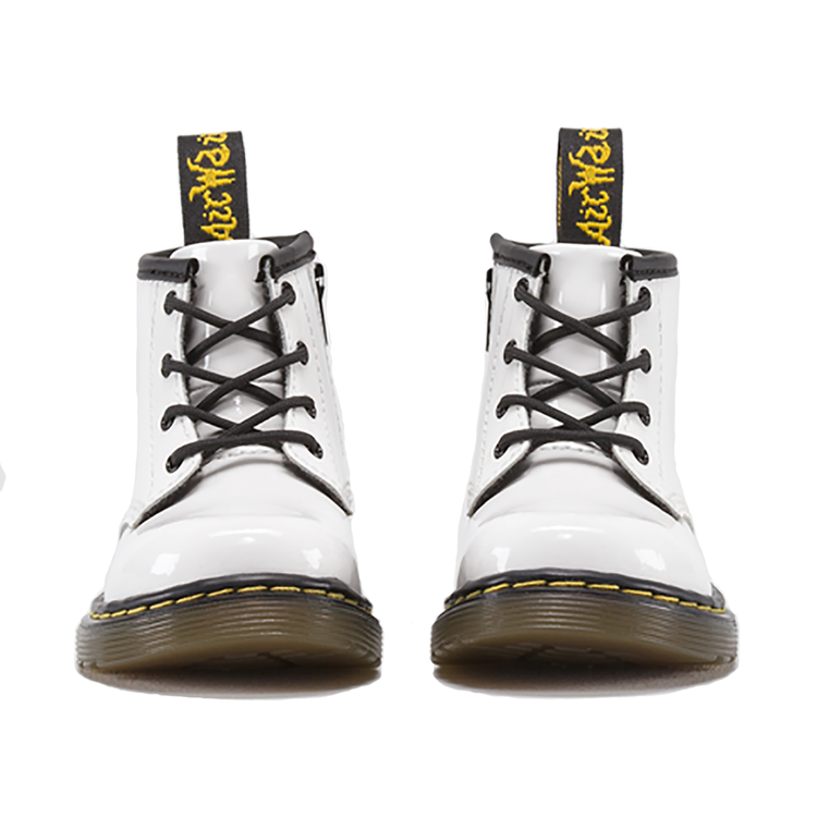 Dr Martens Infants Brooklee White Patent Lamper Boots 15373100