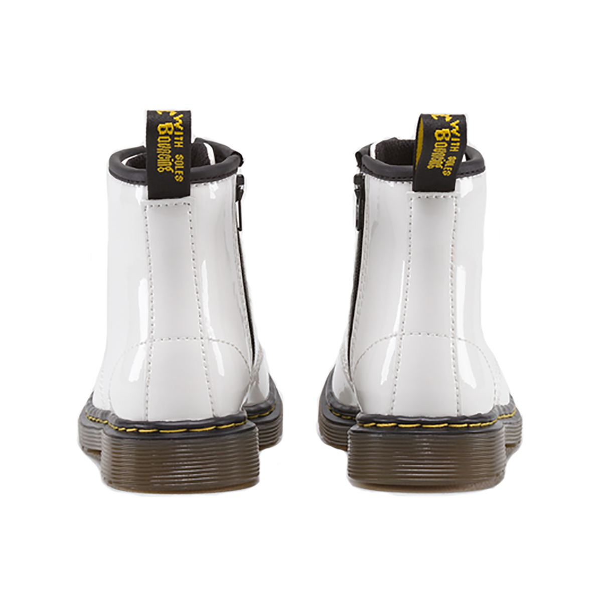 Dr Martens Infants Brooklee White Patent Lamper Boots 15373100
