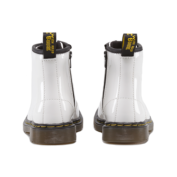 Dr Martens Infants Brooklee White Patent Lamper Boots 15373100