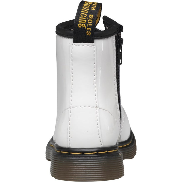 Dr Martens Infants Brooklee White Patent Lamper Boots 15373100
