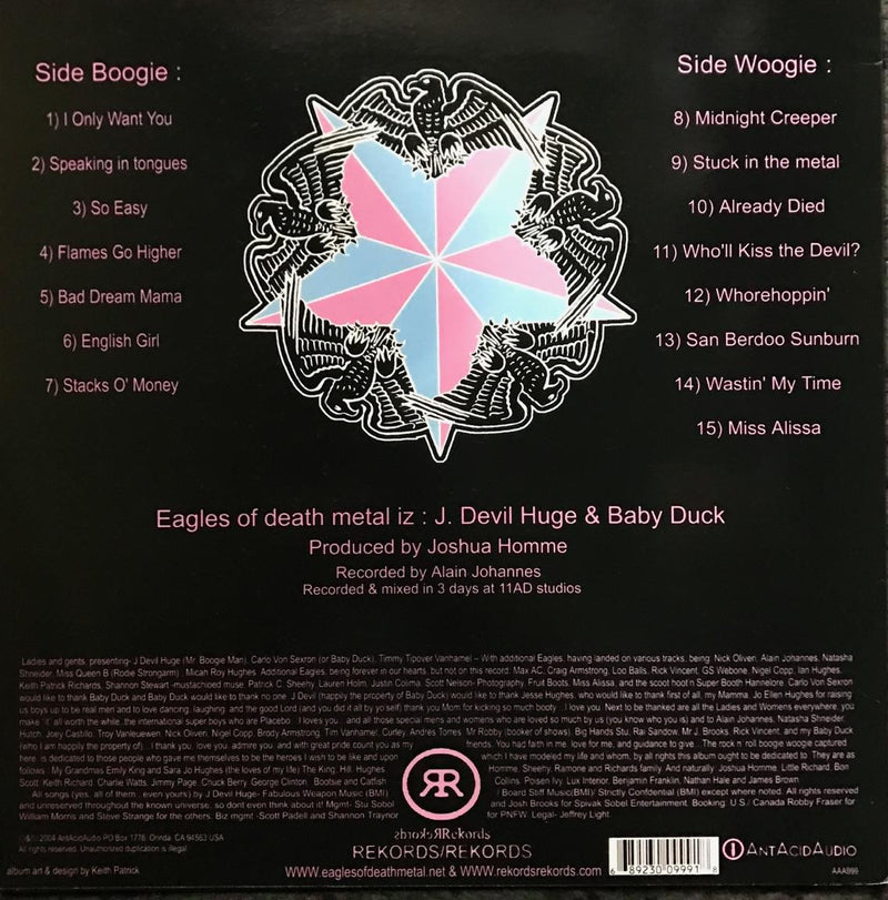 Eagles Of Death Metal ‎– Peace, Love & Death Metal Vinyl