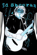 Ed Sheeran Guitar Lines Girls Tee Famousrockshop