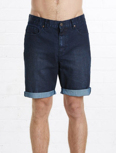 Elwood FIXED WAIST Denim Short - Indigo