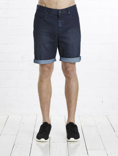 Elwood FIXED WAIST Denim Short - Indigo