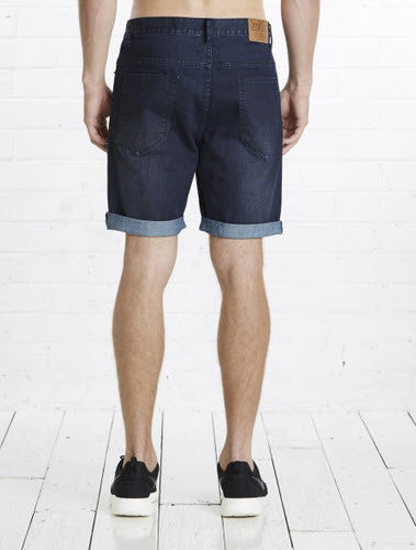 Elwood FIXED WAIST Denim Short - Indigo