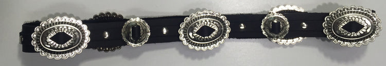FRSW207 Adjustable Leather Concho Belt Morrison #3 Famous Rock Shop