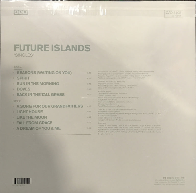 FUTURE ISLANDS SINGLES LP VINYL CAD3402 FAMOUS ROCK SHOP 517 HUNTER ST NEWCASTLE 2300 NSW AUSTRALIA