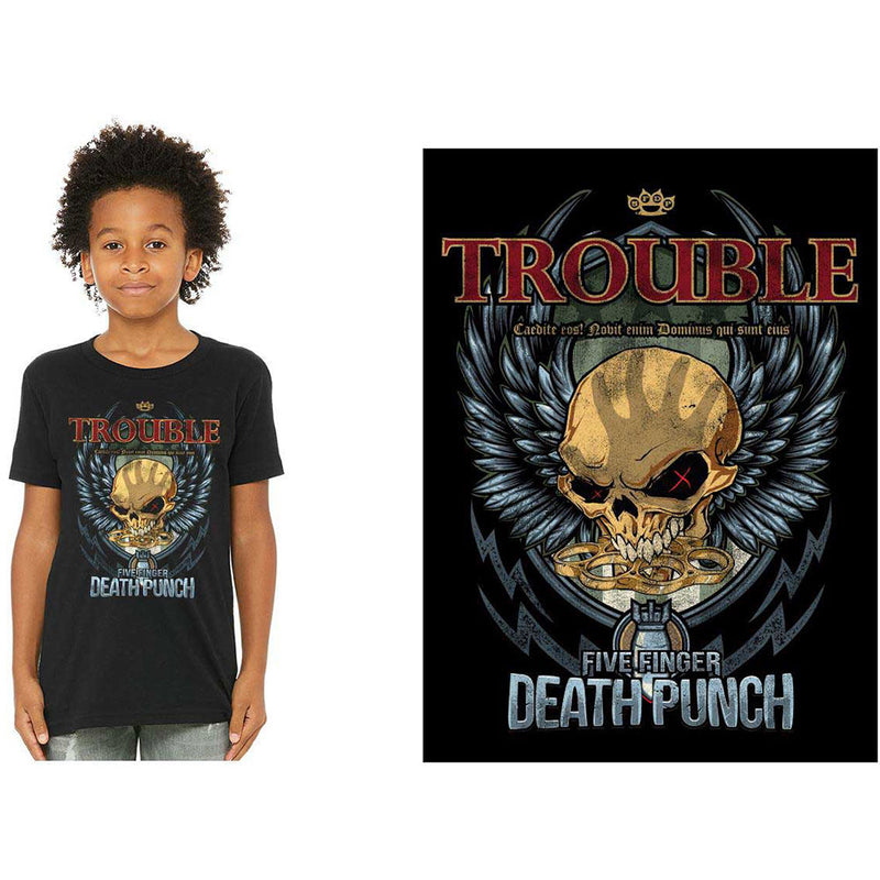 Five Finger Death Punch Trouble Kids Tee Famousrockshop