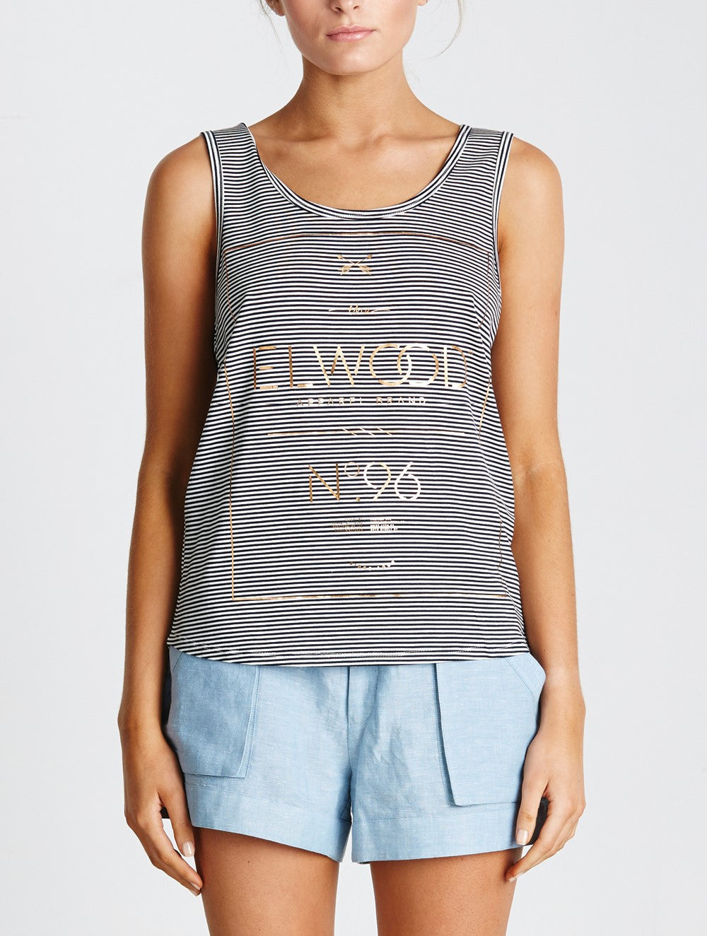 Elwood Gaby Tank Navy Stripes