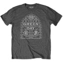 Green day Stained Glass Arch Unisex Tee Grey Famousrockshop