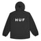 HUF ESSENTIALS ZIP STANDARD SHELL JACKET BLACK