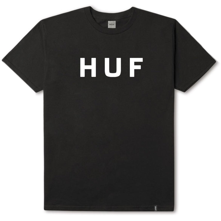 HUF OG Logo Tee Black TS00508 Famous Rock Shop Newcastle, 2300 NSW Australia. 1
