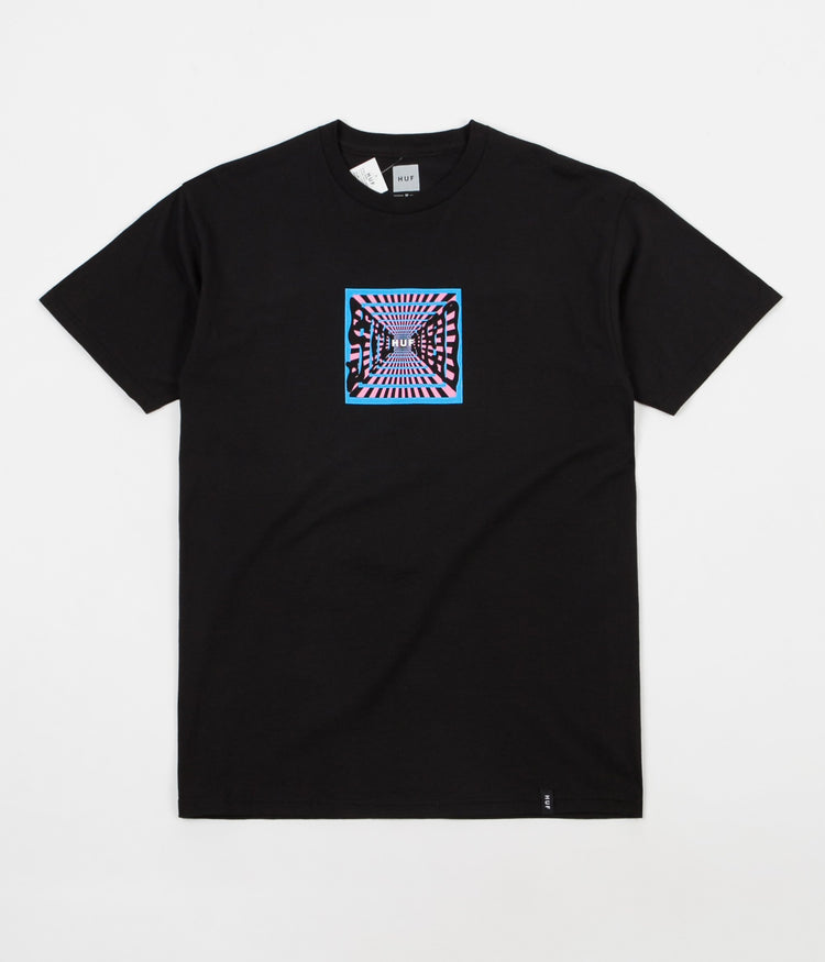 HUF Stoned Box Logo Tee Black TS00317 Famous Rock Shop Newcastle NSW Australia