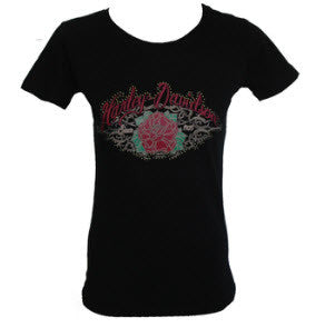 Harley Davidson Clothing Rose Vine Ladies T Shirt Famous Rock Shop. 517 Hunter Street Newcastle, 2300 NSW Australia