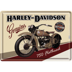 Harley Davidson Flathead Metal Card Famousrockshop