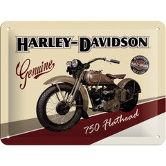 Harley Davidson Flathead Metal Sign Famousrockshop