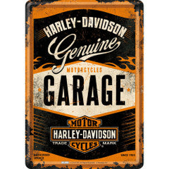 Harley Davidson Garage Metal Card Famousrockshop