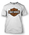Harley Davidson Bar & Shield White T-Shirt. Men's Sizing.  Famous Rock Shop Newcastle 2300 NSW Australia