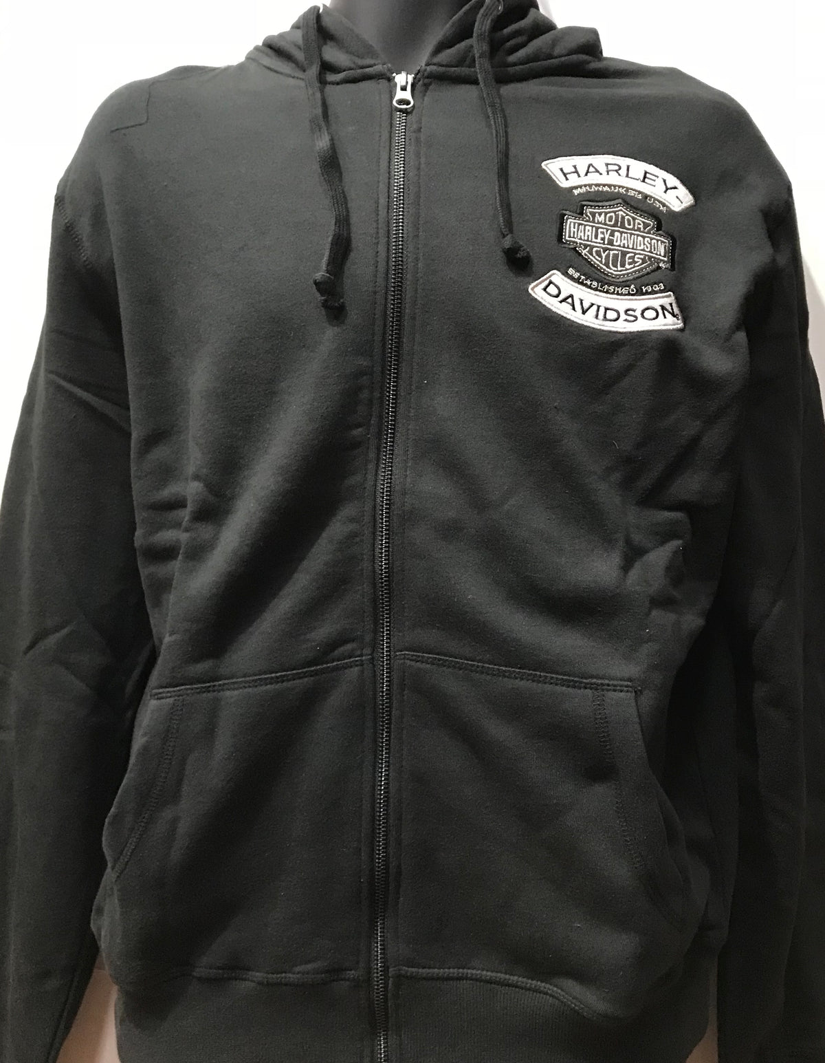 Harley Davidson Hoodie Winged Black Famous Rock Shop Newcastle NSW Australia