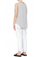 Betty Basics Capri Tank White/ Black Stripes