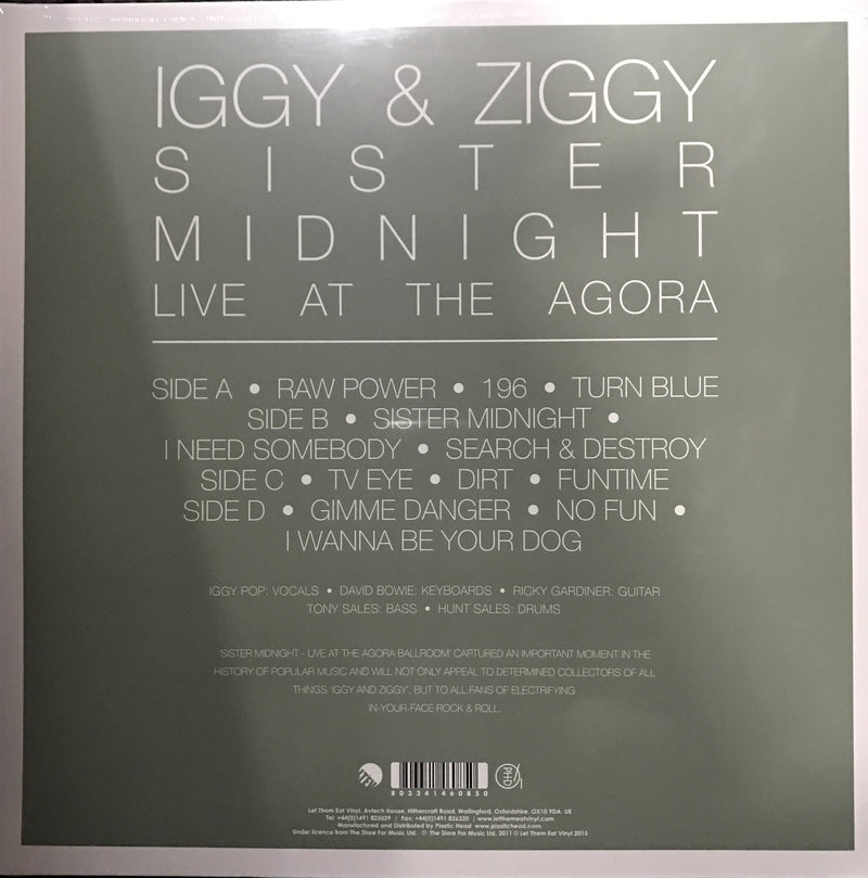 Iggy & Ziggy ‎– Sister Midnight - Live At The Agora Vinyl Famous Rock Shop 517 Hunter Street Newcastle 2300 NSW Australia