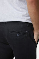 Industrie Skinny Fit The Drifter Cuba Short Spray Black close up of back pocket