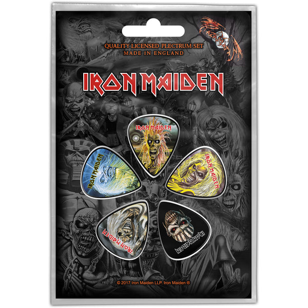 Iron Maiden Plectrum Pack The Faces Of EddieIron Famous Rock Shop Newcastle NSW Australia