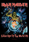 Iron Maiden Eddie Rips Up The World Textile Poster Flag Famousrockshop