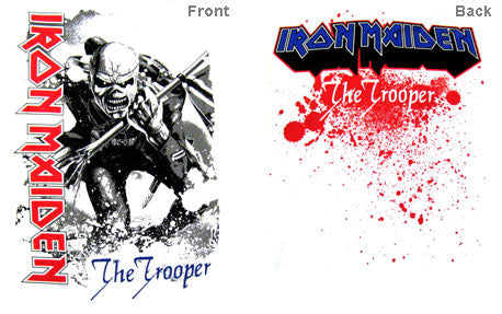 Iron Maiden Oversized Trooper Unisex Tee T-Shirt Famousrockshop