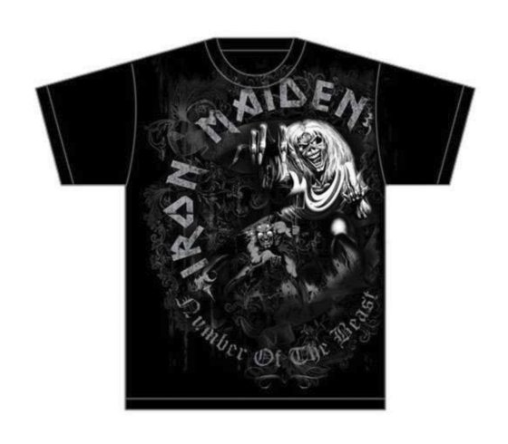 Iron Maiden - NOTB Grey Tone T-Shirt Famous Rock Shop