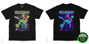 JIMI HENDRIX GUITAR BLACKLIGHT UNISEX T-SHIRT.