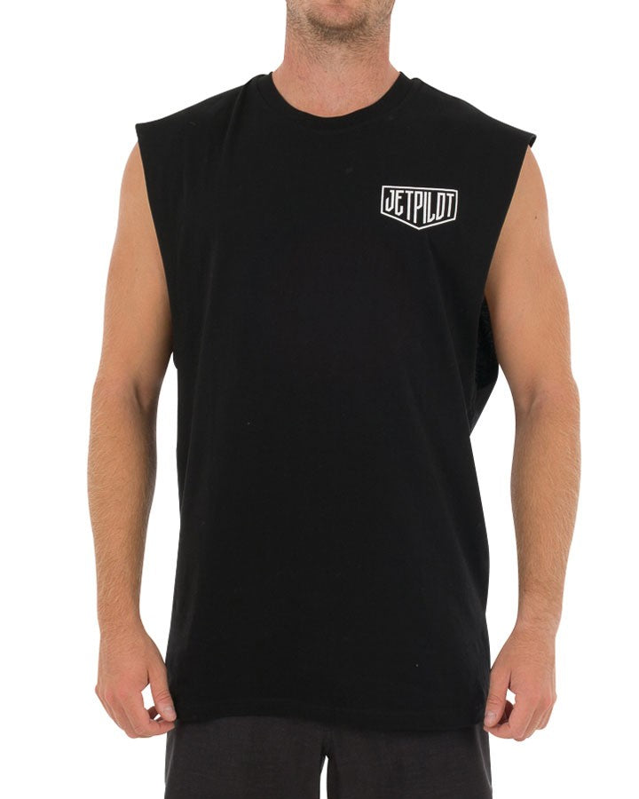 Jetpilot Rolled Men's Muscle Tee Black S17629