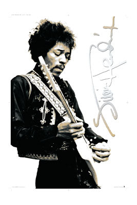 Jimi Hendrix B&W Poster