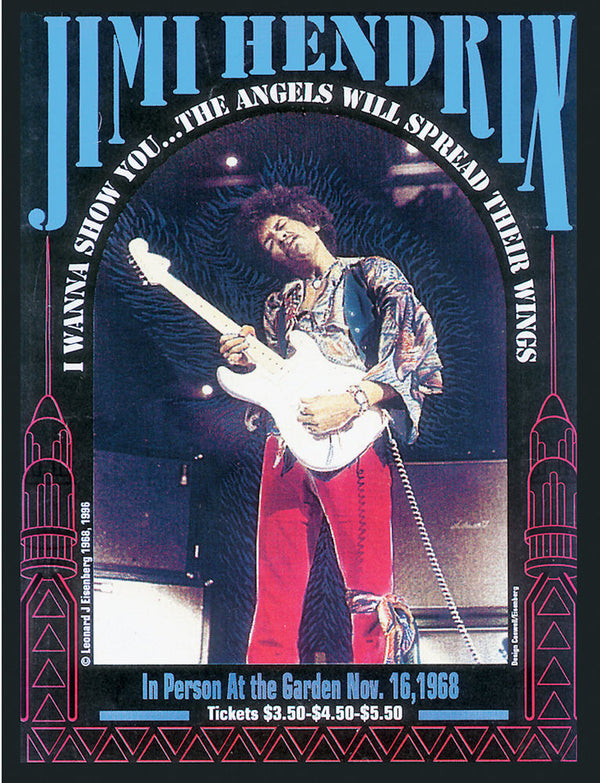 Jimi Hendrix at The Garden 1968 poster