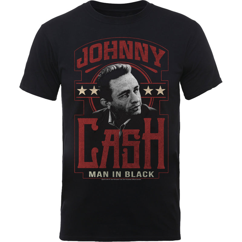 Johnny Cash Unisex Tee Man In Black