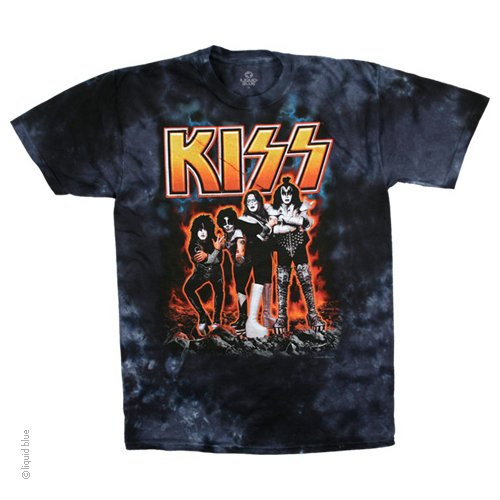 KISS HOTTER THAN HELLT TIE-DYE UNISEX T-SHIRT