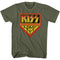 Kiss Army Logo GREEN  Unisex Tee Famousrockshop