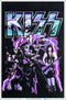 Kiss Blue Lightning Flocked Velvet Blacklight poster