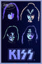 Kiss Four Faces Flocked Velvet Blacklight