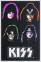 Kiss Four Faces Flocked Velvet Blacklight