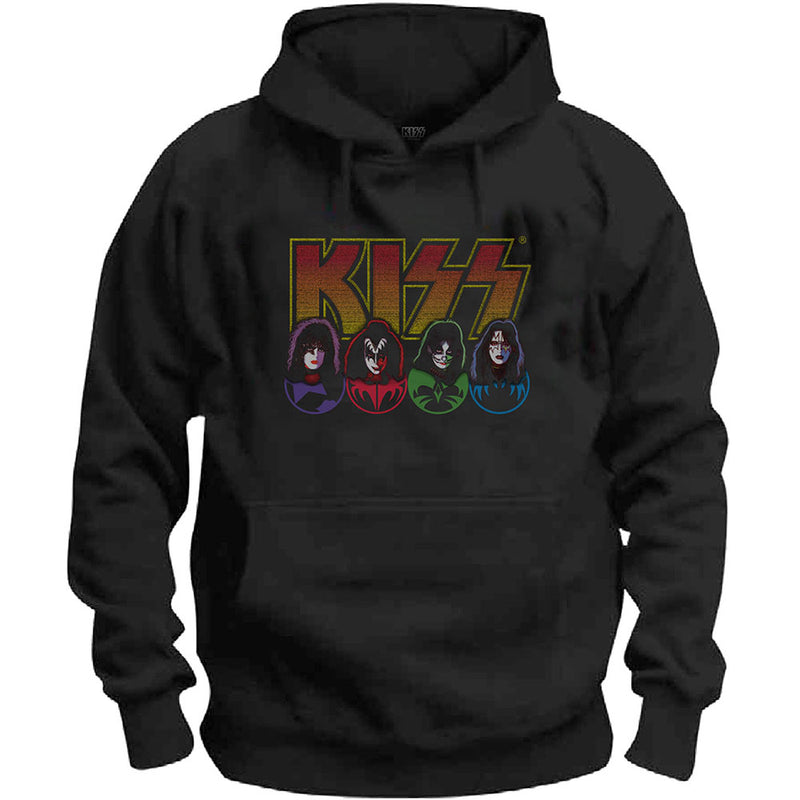 Kiss Logo Faces & Icons Unisex Pullover Hoodie