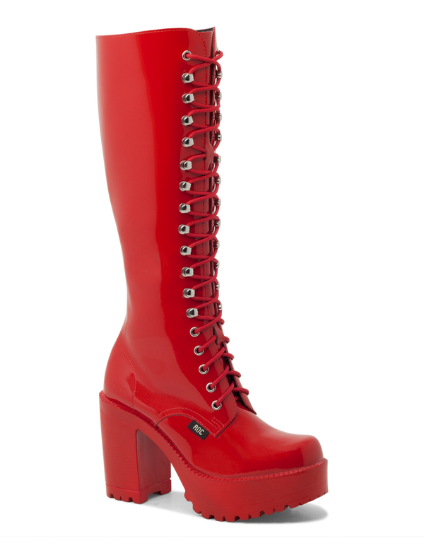 Lash Roc Red Patent Boots