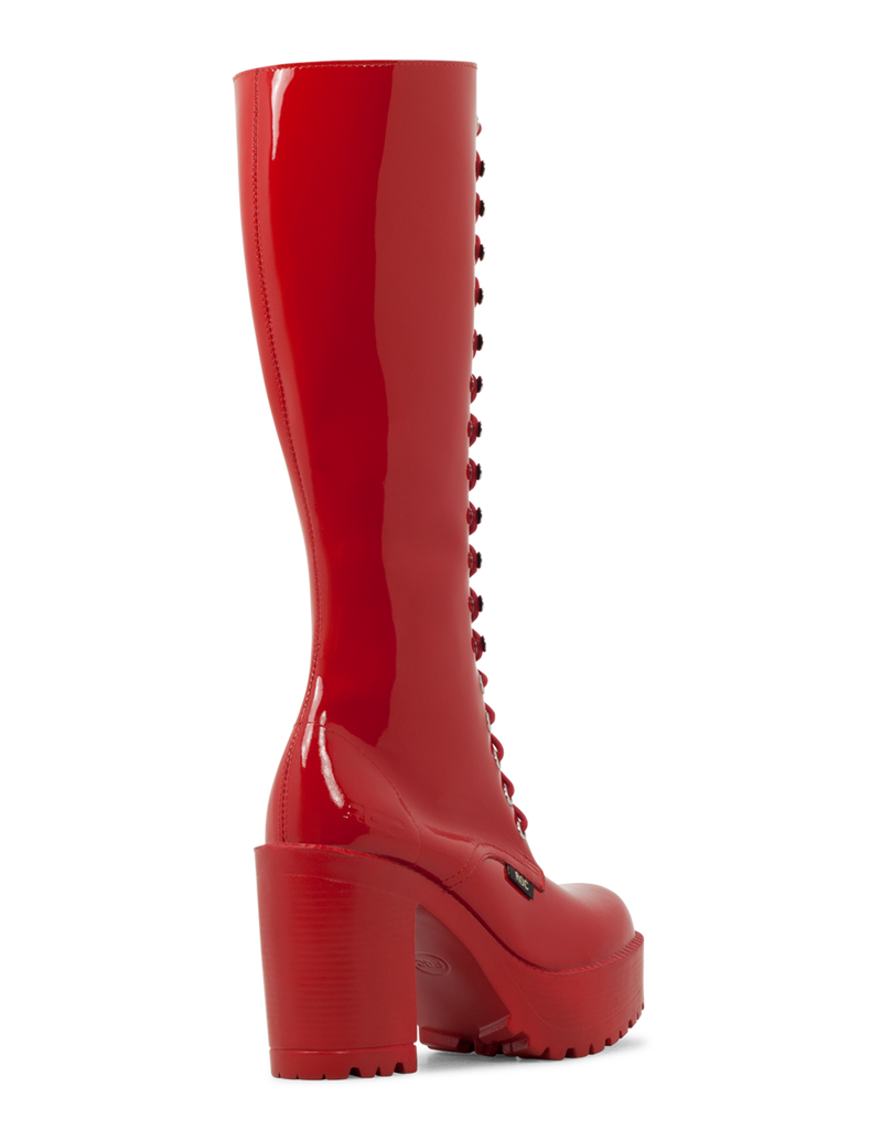 Lash Roc Red Patent Boots
