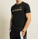 Le Coq Sportif Roissey Foil Tee Black & Gold