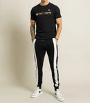 Le Coq Sportif Roissey Foil Tee Black & Gold